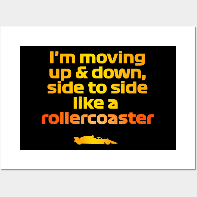 Formula 1 meme - Norris quote rollecoaster (car silhouette) | Racing car Wall Art by Vane22april